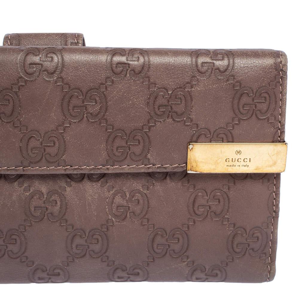 Women's Gucci Purple Guccissima Leather Trademark Continental Wallet