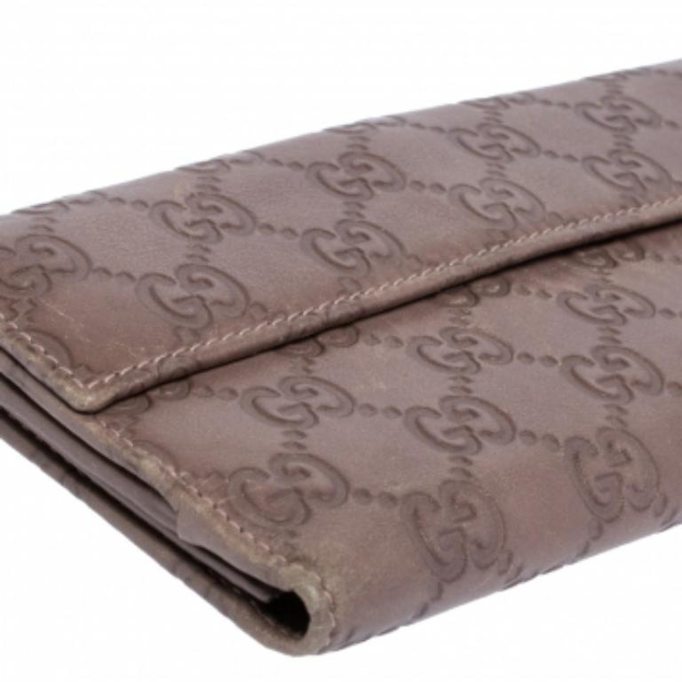 Women's Gucci Purple Guccissima Leather Trademark Continental Wallet