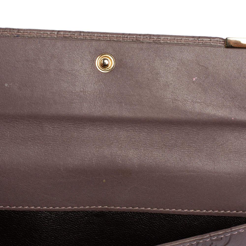 Gucci Purple Guccissima Leather Trademark Continental Wallet 1