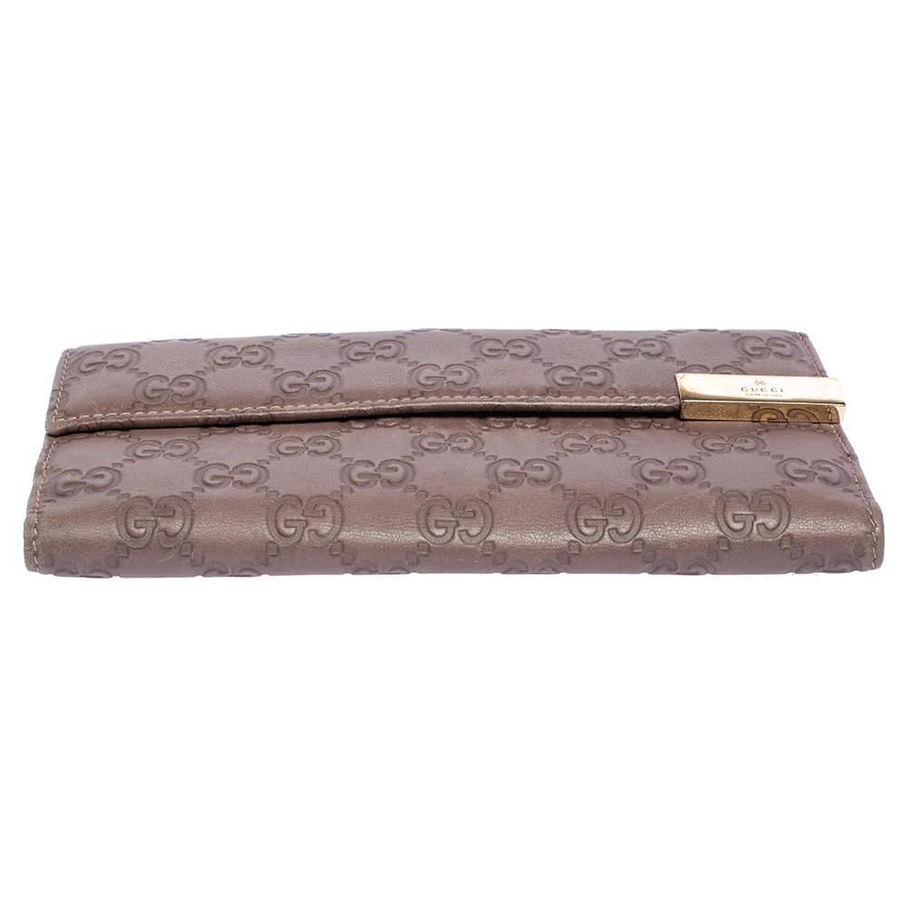Gucci Purple Guccissima Leather Trademark Continental Wallet 2