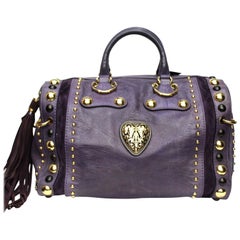Gucci Purple Leather Babouska Boston Bag
