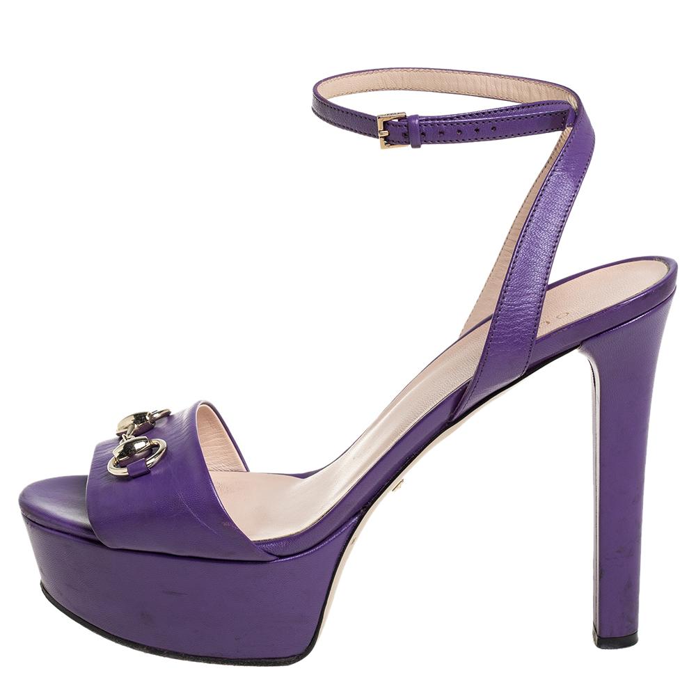purple platform sandals