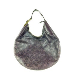 Vintage Gucci Purple Leather Horsebit Embossed Glam Hobo 10G10105