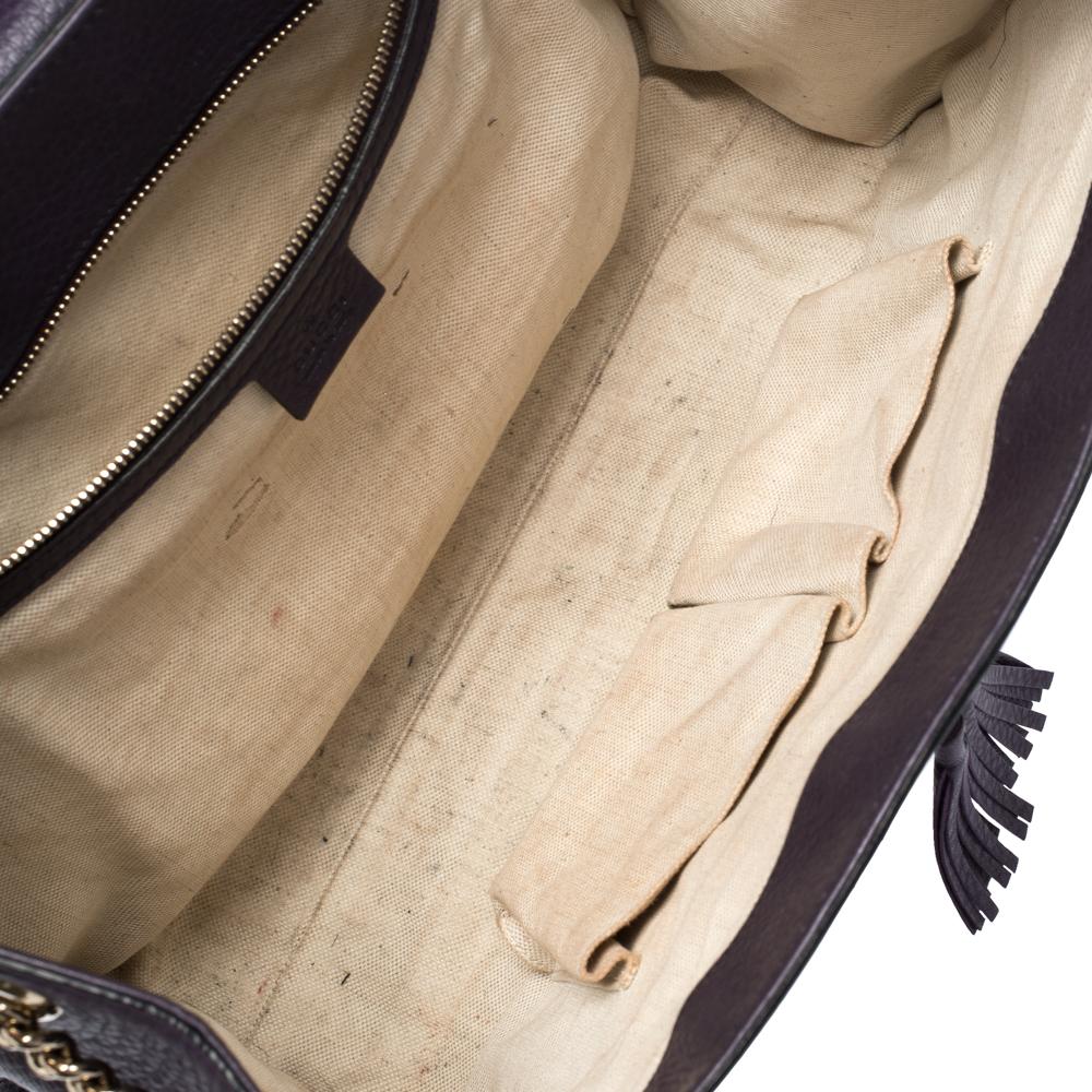 Gucci Purple Leather Large Emily Chain Shoulder Bag 4