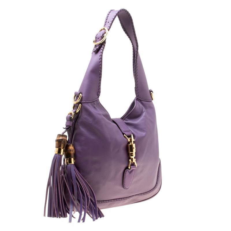 Gucci Purple Leather Medium New Jackie Shoulder Bag 3
