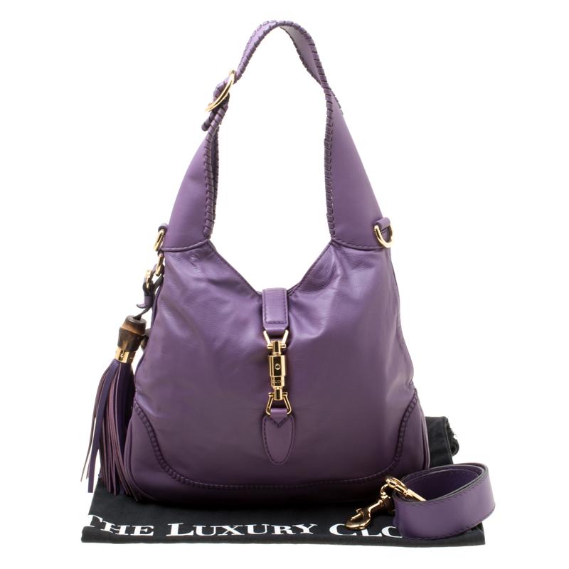 Gucci Purple Leather Medium New Jackie Shoulder Bag 5