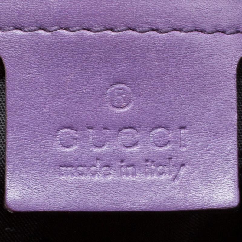 Gray Gucci Purple Leather Medium New Jackie Shoulder Bag