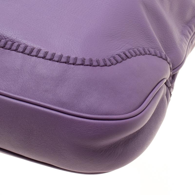 Women's Gucci Purple Leather Medium New Jackie Shoulder Bag