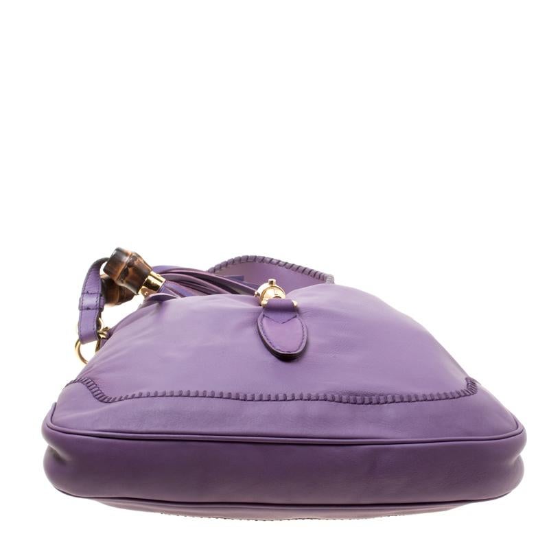 Gucci Purple Leather Medium New Jackie Shoulder Bag 2