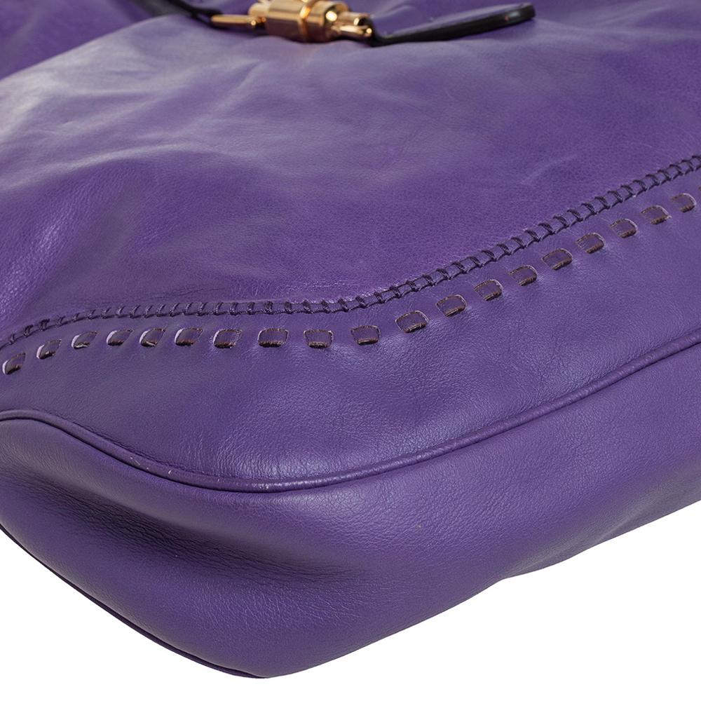 Gucci Purple Leather New Jackie Hobo 4