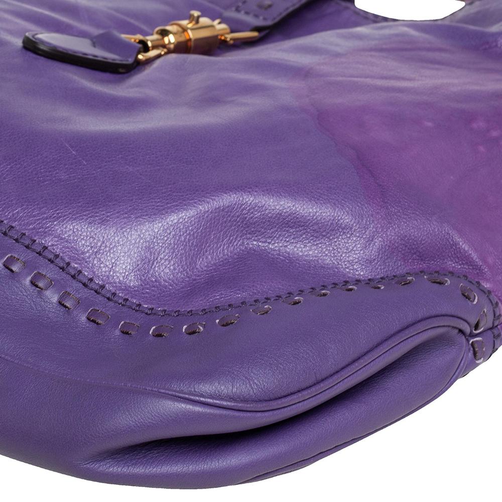 Gucci Purple Leather New Jackie Hobo 5