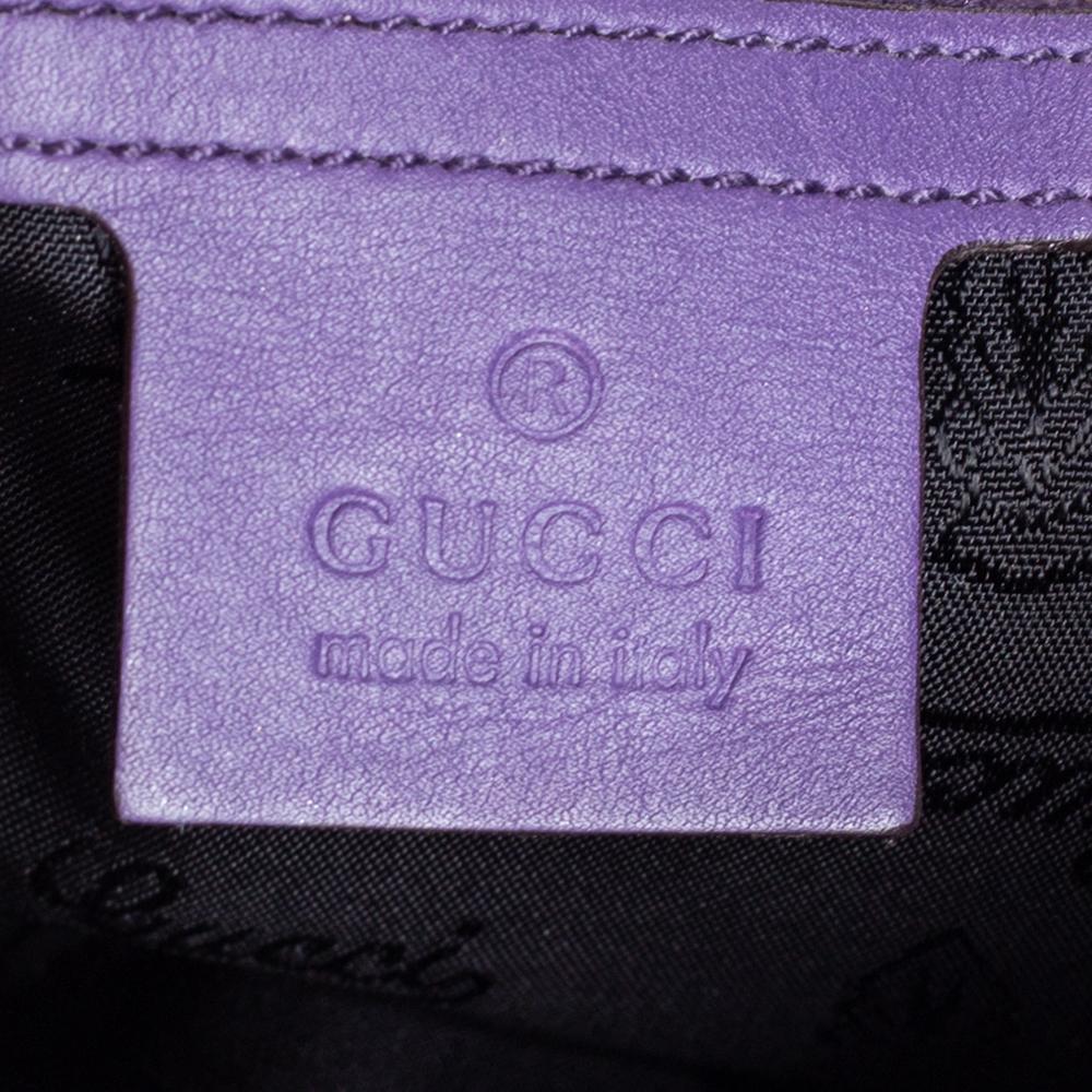 Gucci Purple Leather New Jackie Hobo In Good Condition In Dubai, Al Qouz 2