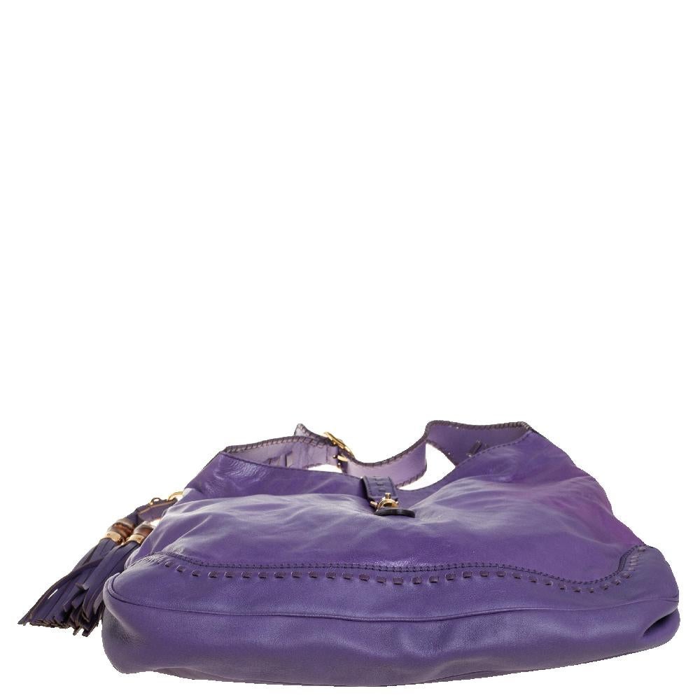Gucci Purple Leather New Jackie Hobo 3