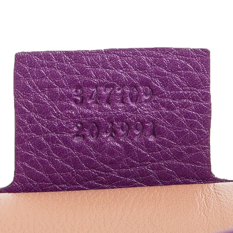 Purple GUCCI purple leather NOUVEAU BAMBOO TASSEL Clutch Bag