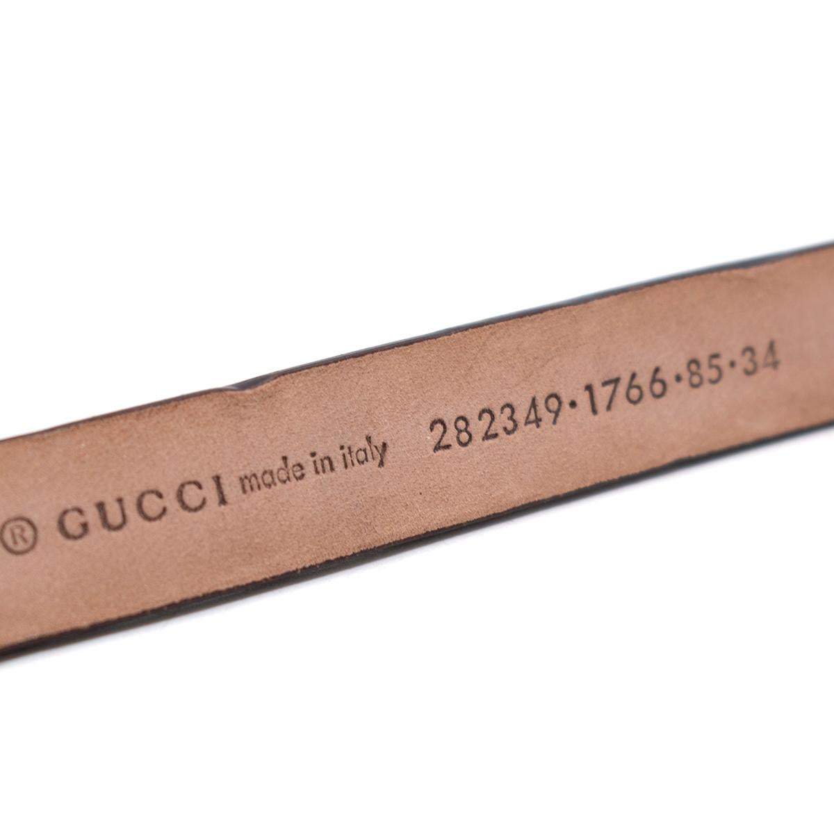 Beige Gucci Purple Leather Pale Gold-Tone Horsebit Belt 85/34 For Sale