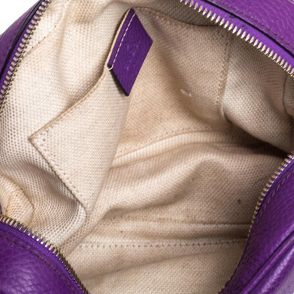 Gucci Purple Leather Soho Disco Crossbody Bag 3