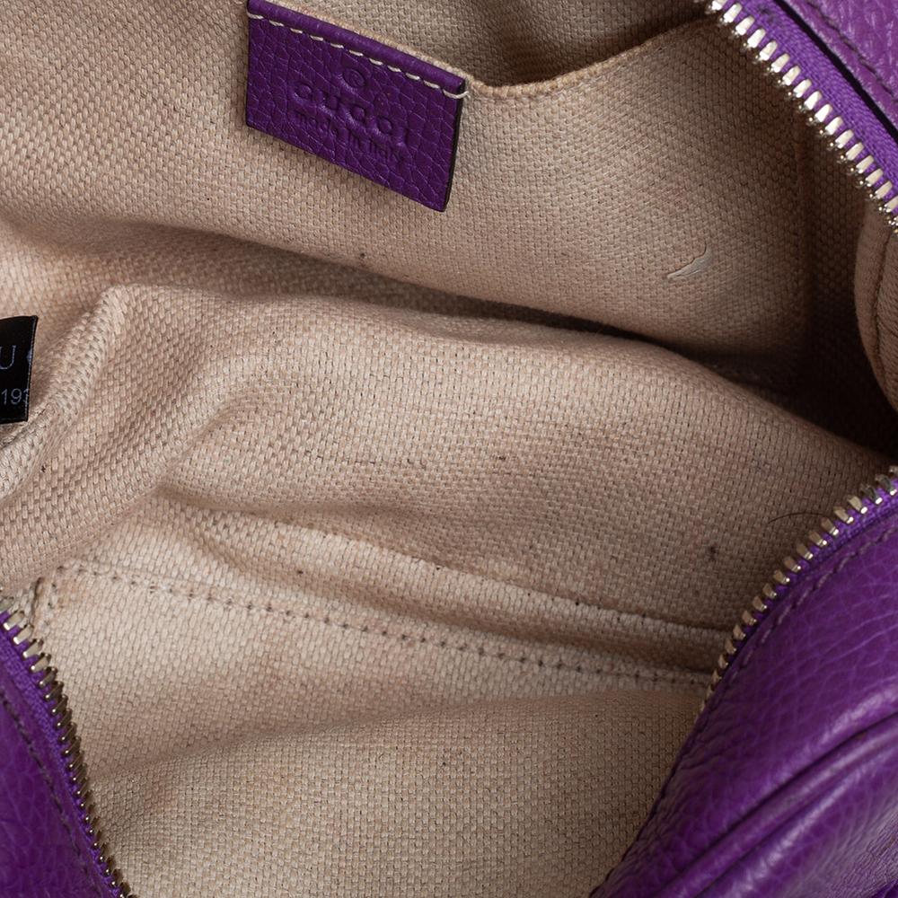 Gucci Purple Leather Soho Disco Crossbody Bag 4
