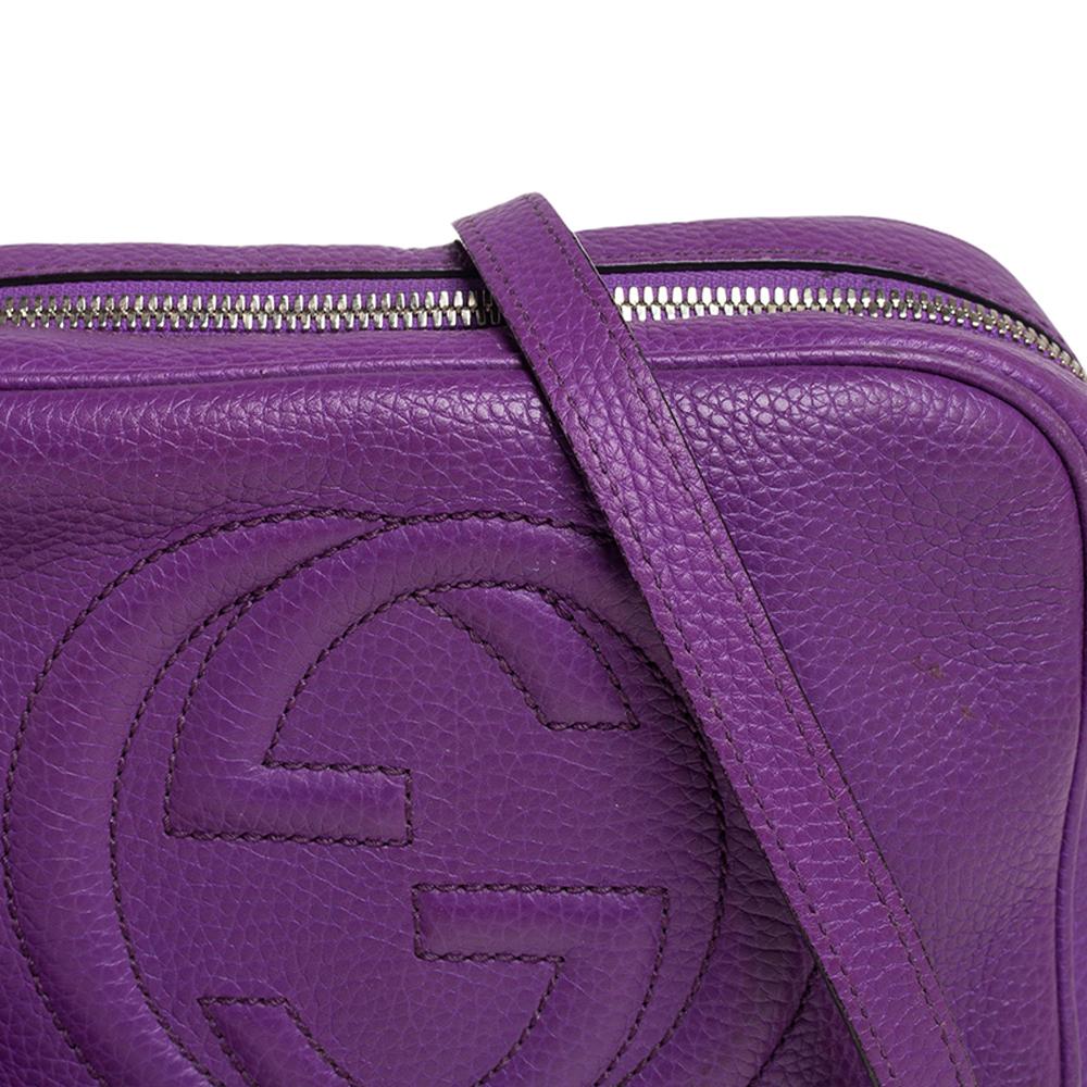 Gucci Purple Leather Soho Disco Crossbody Bag 5