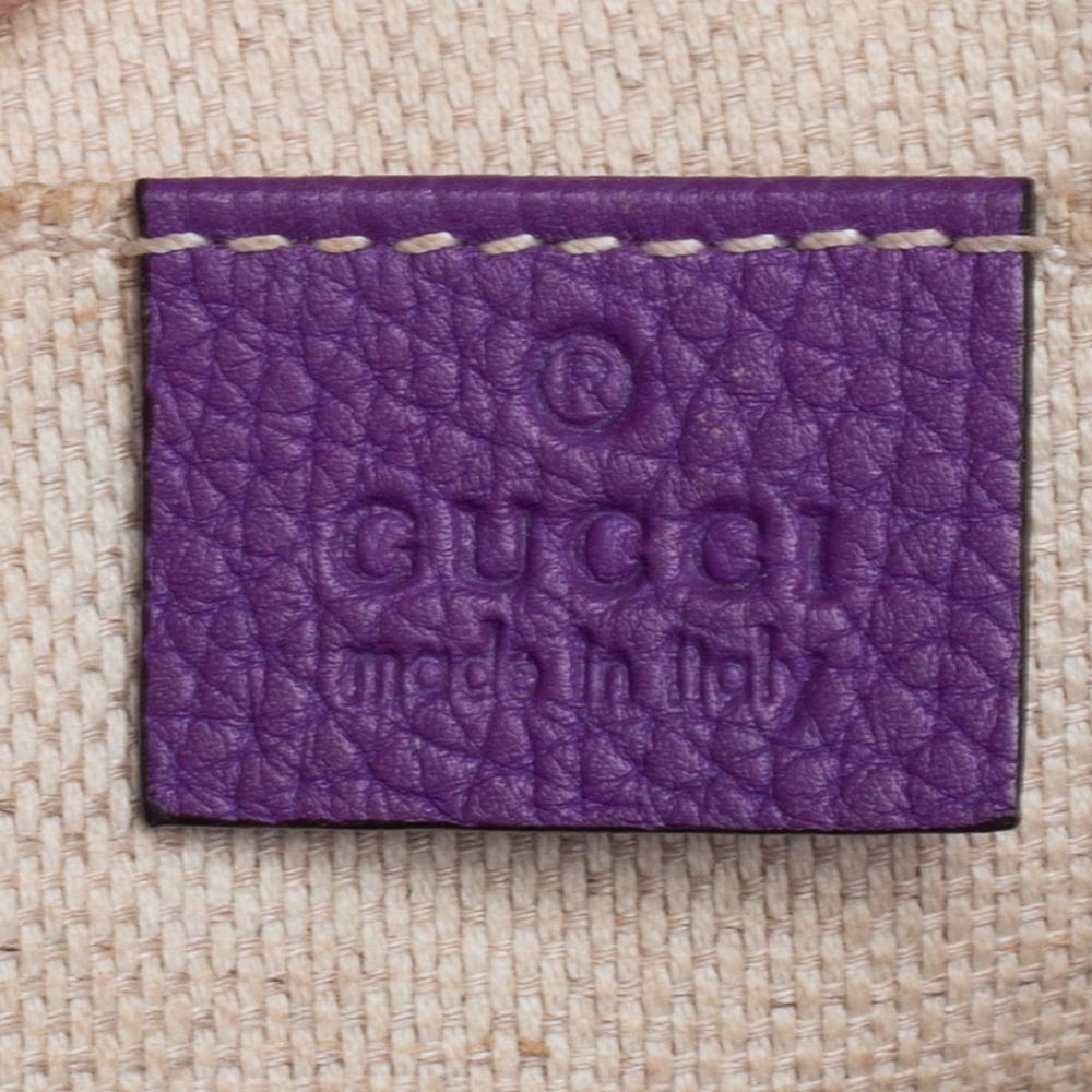 Gucci Purple Leather Soho Disco Crossbody Bag 1
