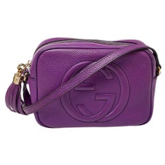 Used Gucci Purple Leather Soho Disco Crossbody Bag