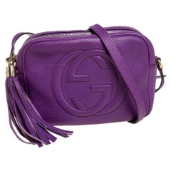 Used Gucci Purple Leather Soho Disco Crossbody Bag