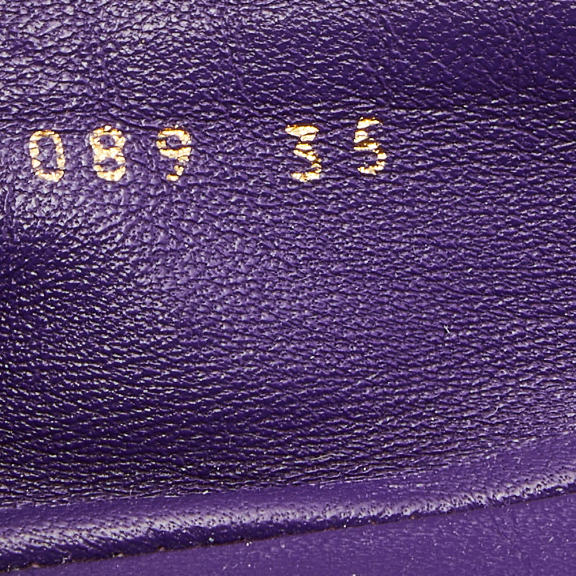 Gucci Purple Leather Tassel Ballet Flats Size 35 3