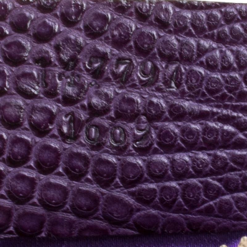 Gucci Purple Lizard Skin and Sequin Hobo 3