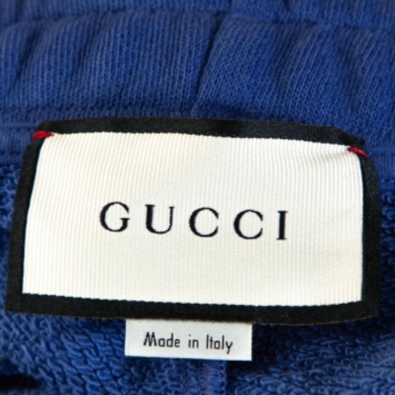 Gucci Purple Logo Print Cotton Washed Effect Shorts S Herren im Angebot