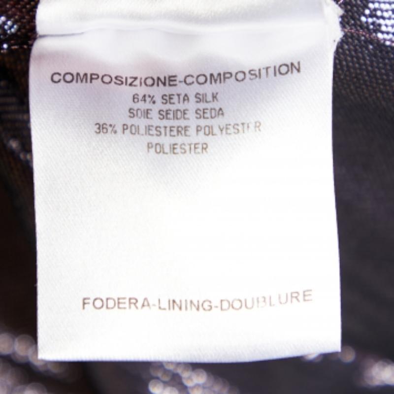 Gucci Purple Lurex Silk Button Front Shirt M In Good Condition For Sale In Dubai, Al Qouz 2