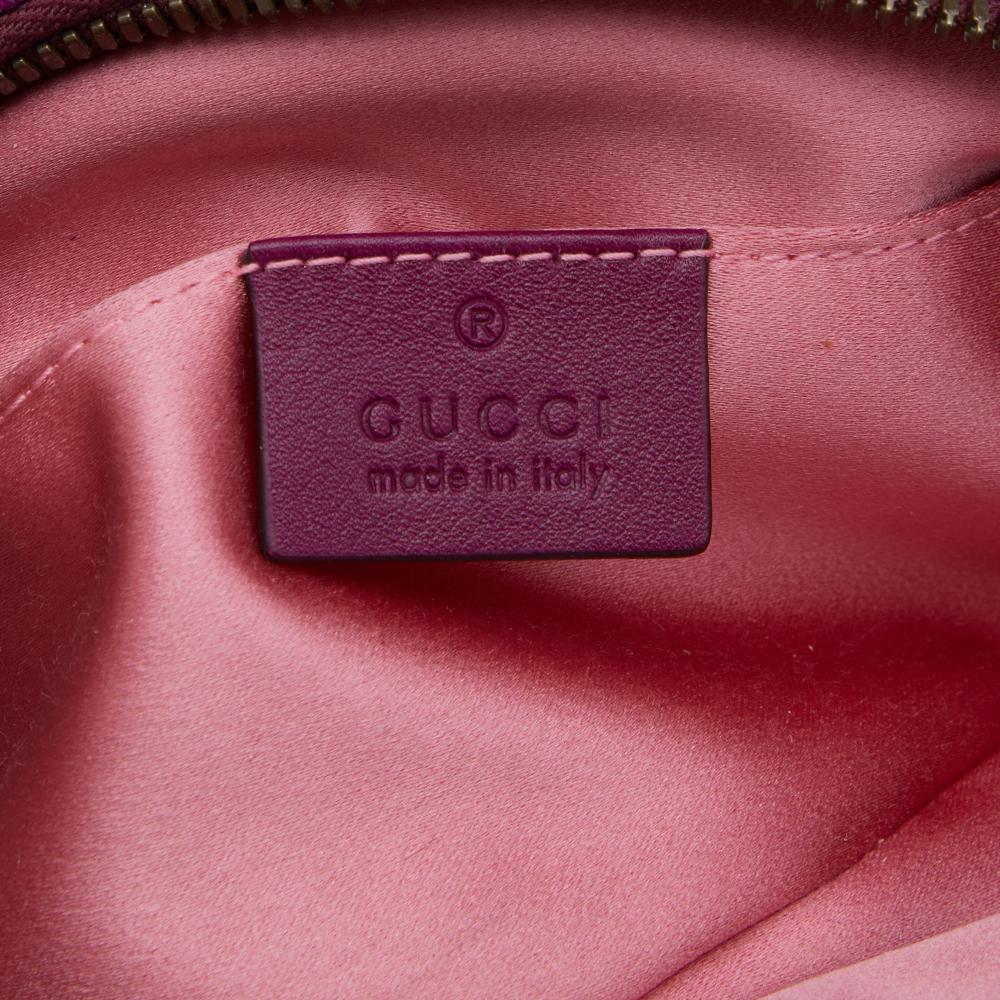 Gucci Purple Matelassé Velvet GG Marmont Belt Bag 2