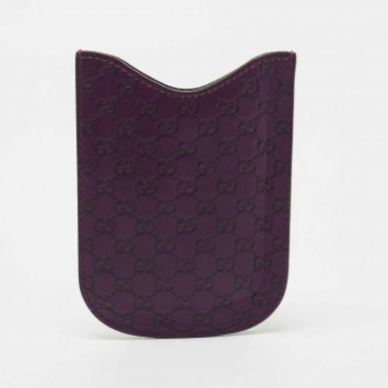Nero Custodia per Blackberry in pelle microgucciata viola di Gucci in vendita