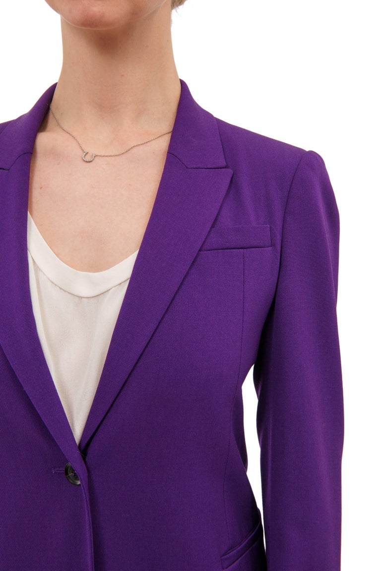 Gucci Purple Pants Suit with Flora and Fauna Lining at 1stDibs gucci