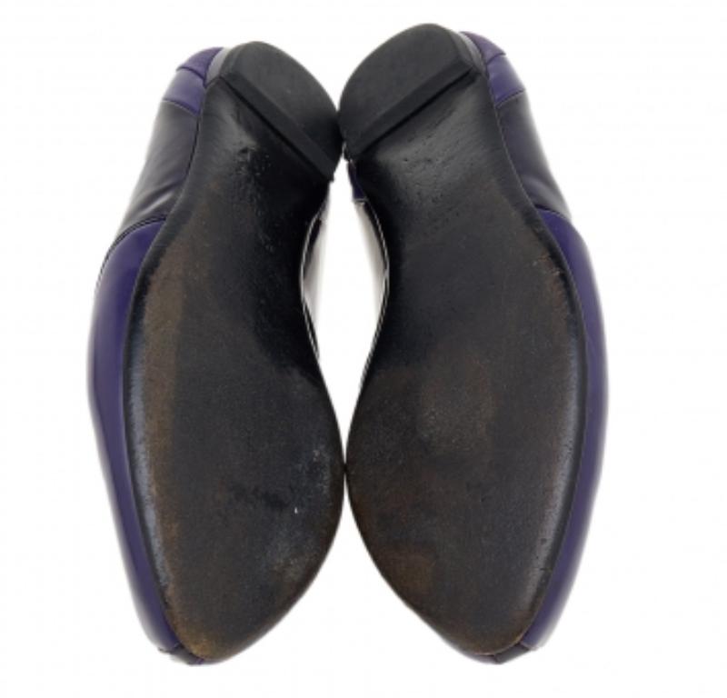 Bailarinas de charol y ante morado Gucci talla 38 en venta 2