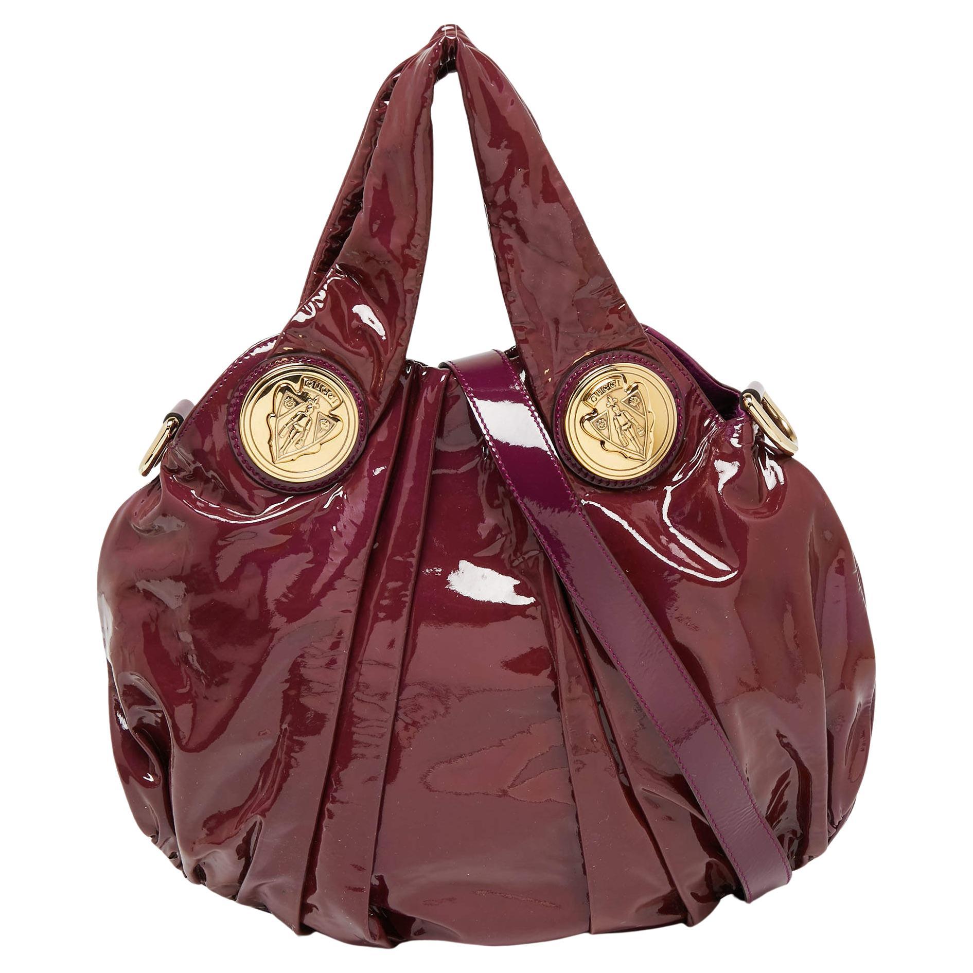 Gucci Purple Patent Leather Hysteria Hobo