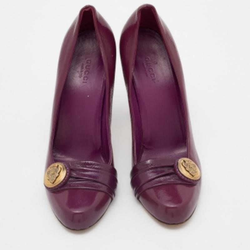 Bombas Gucci Hysteria de charol morado talla 39 en venta 1
