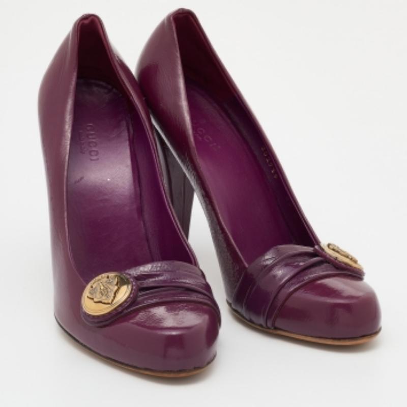 Bombas Gucci Hysteria de charol morado talla 39 en venta 2