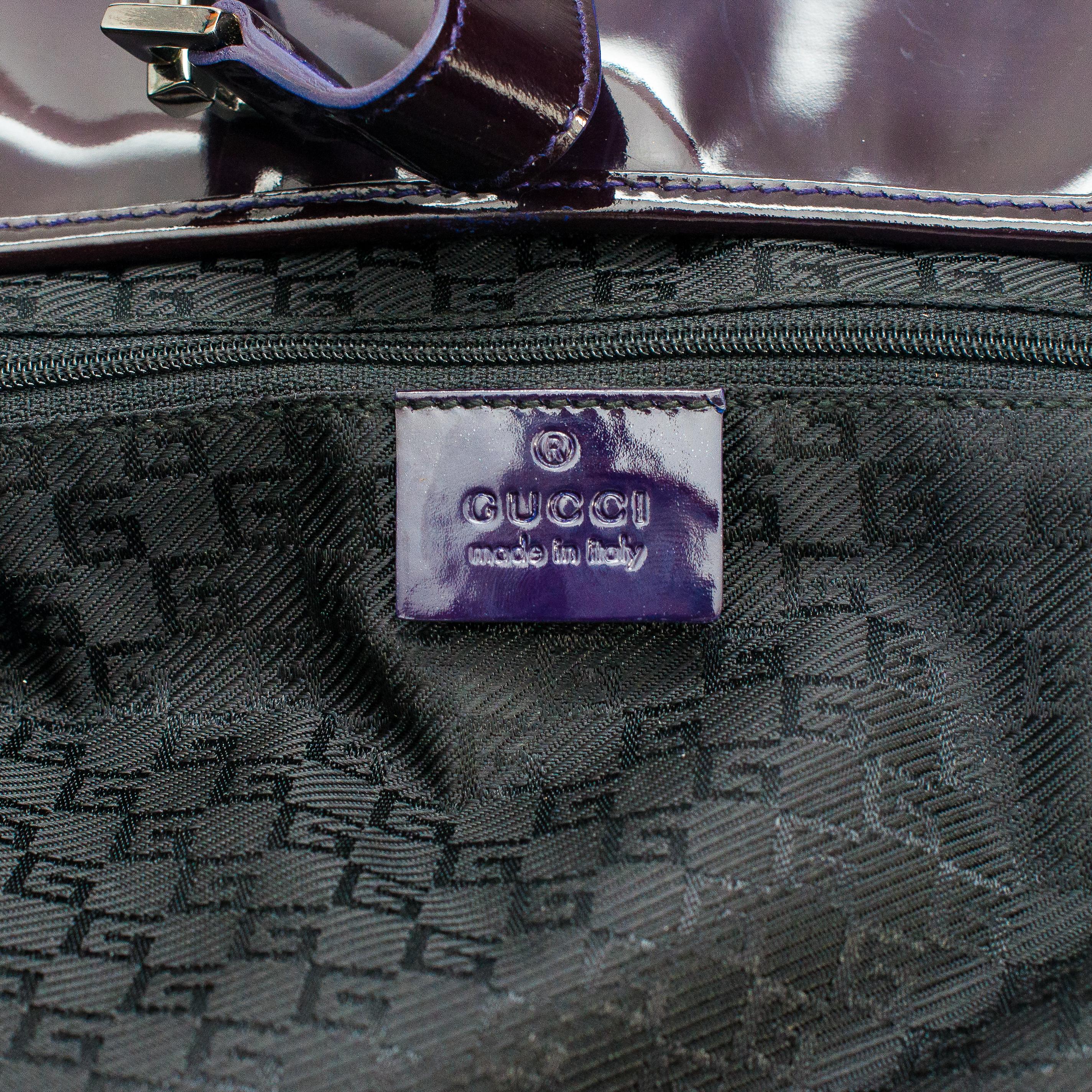 Gucci Purple Patent Leather Jackie Shoulder Bag 8