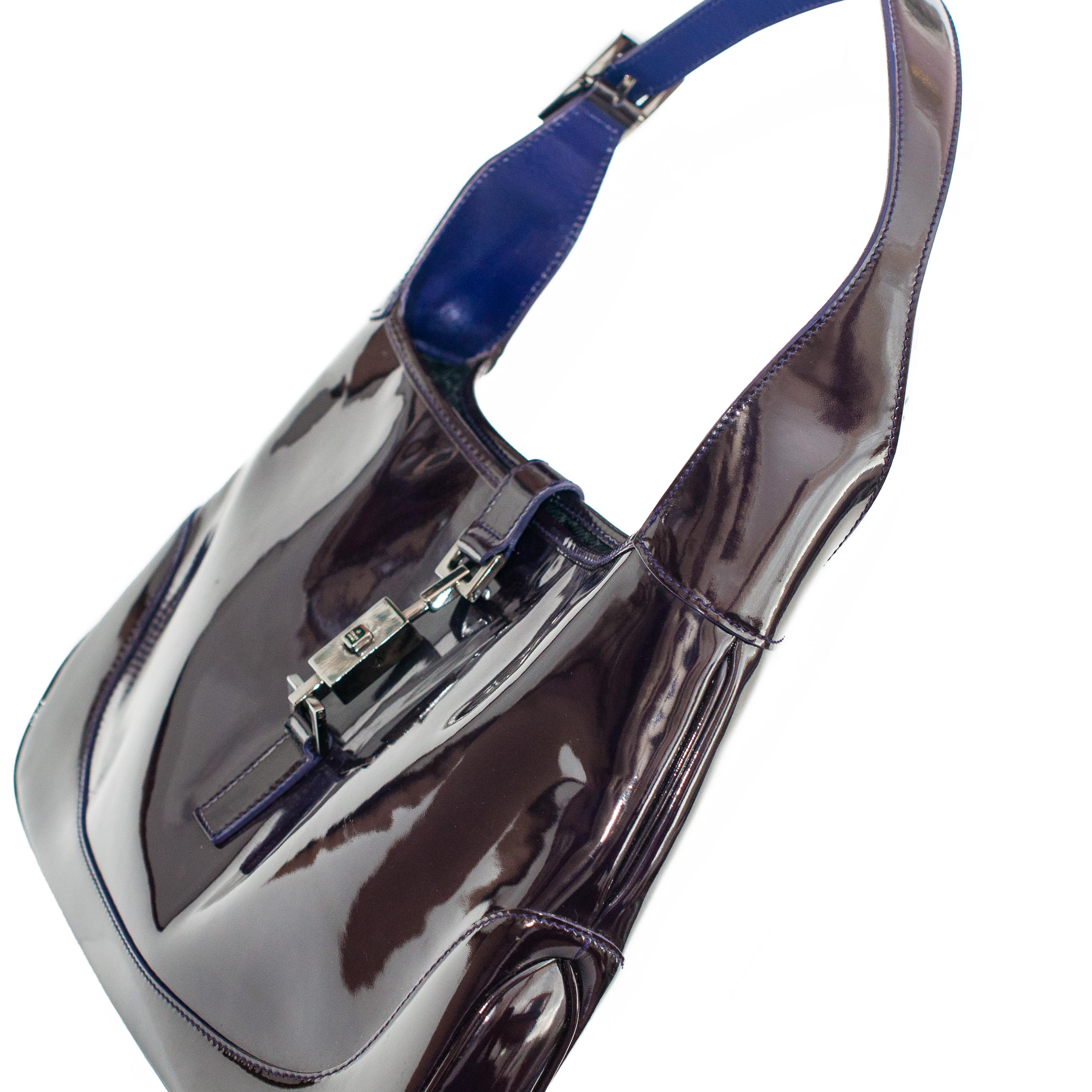 Gucci Purple Patent Leather Jackie Shoulder Bag 1
