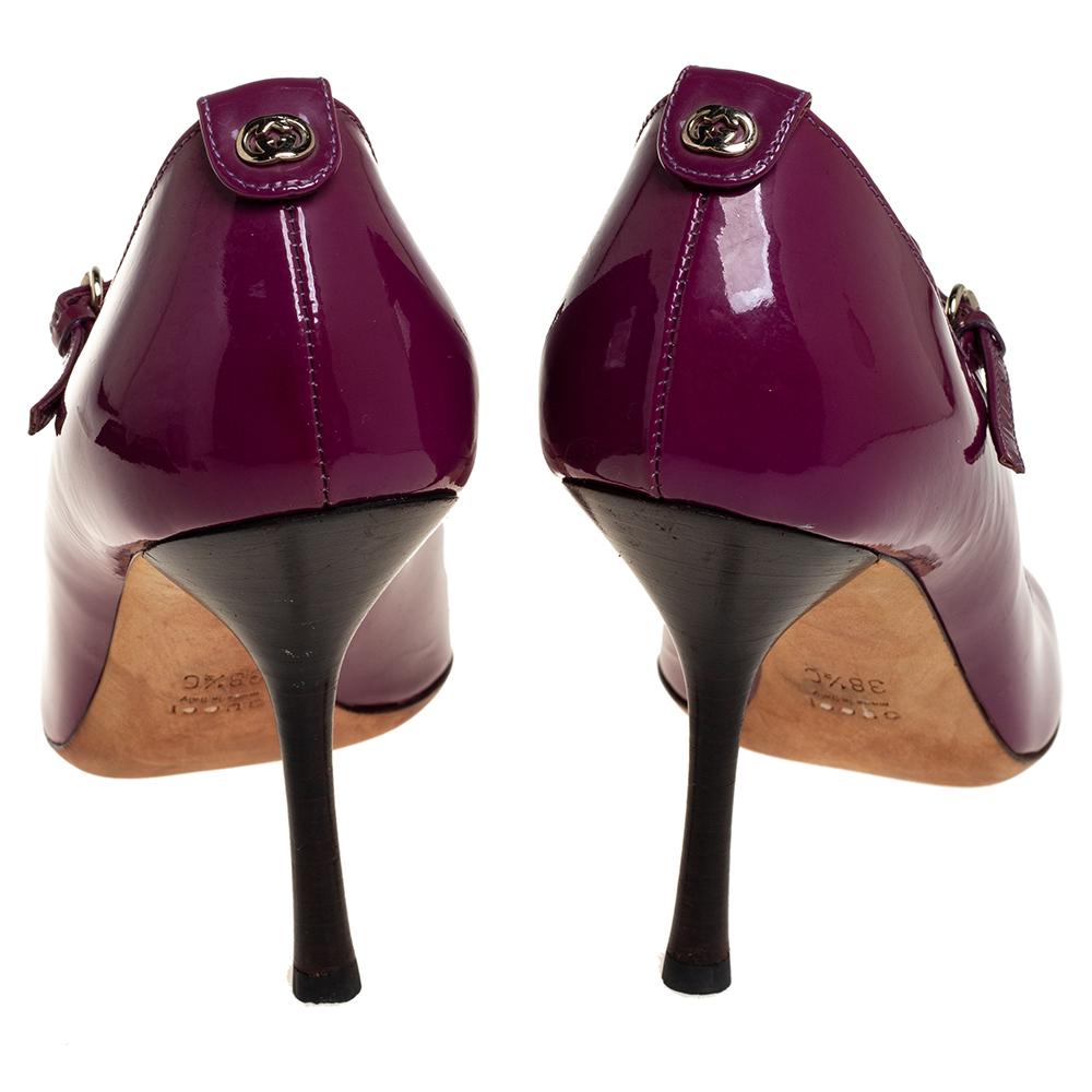 purple patent leather shoes
