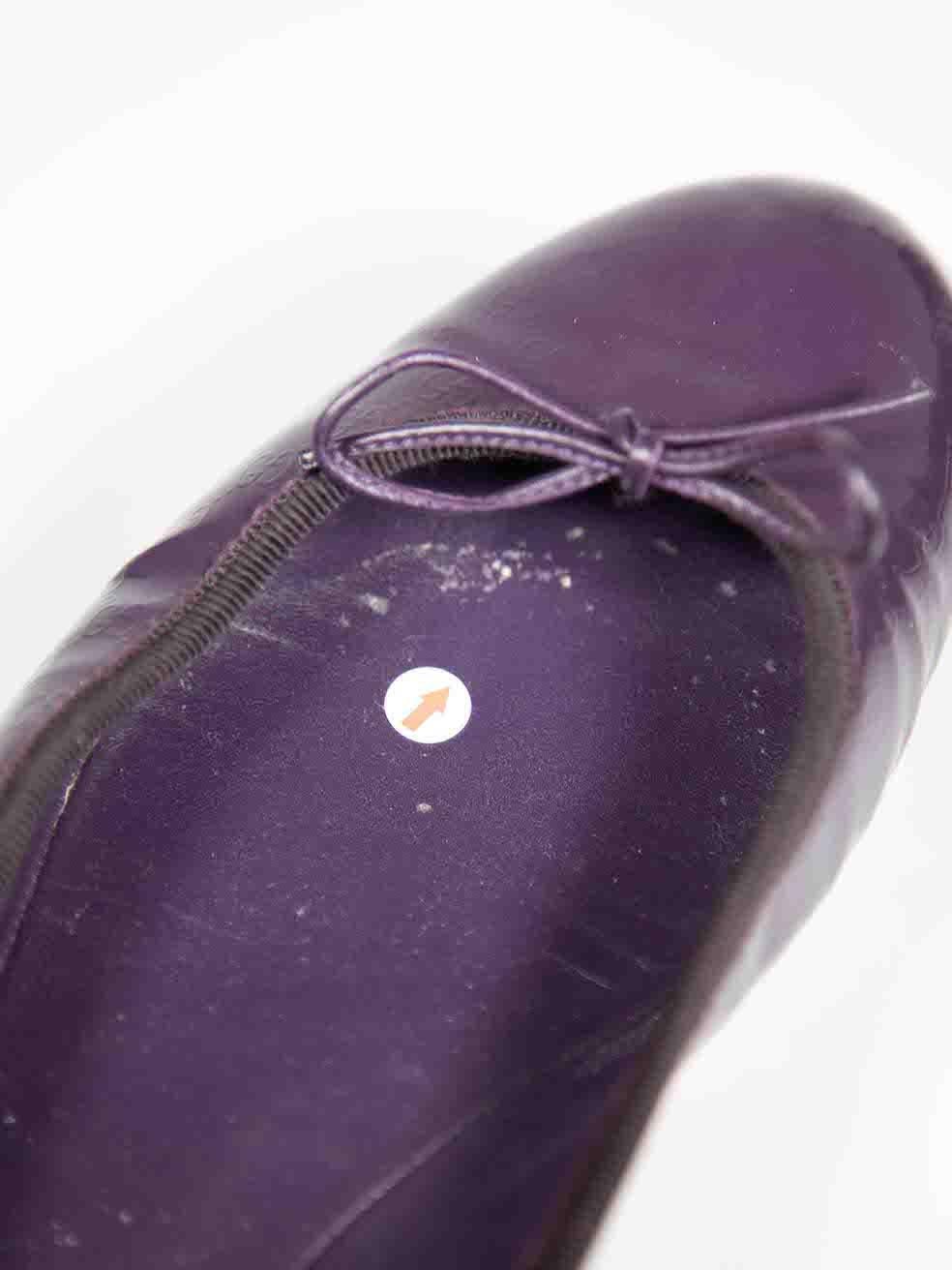 Gucci Purple Patent Micro GG Monogram Ballet Flats Size IT 41 For Sale 2