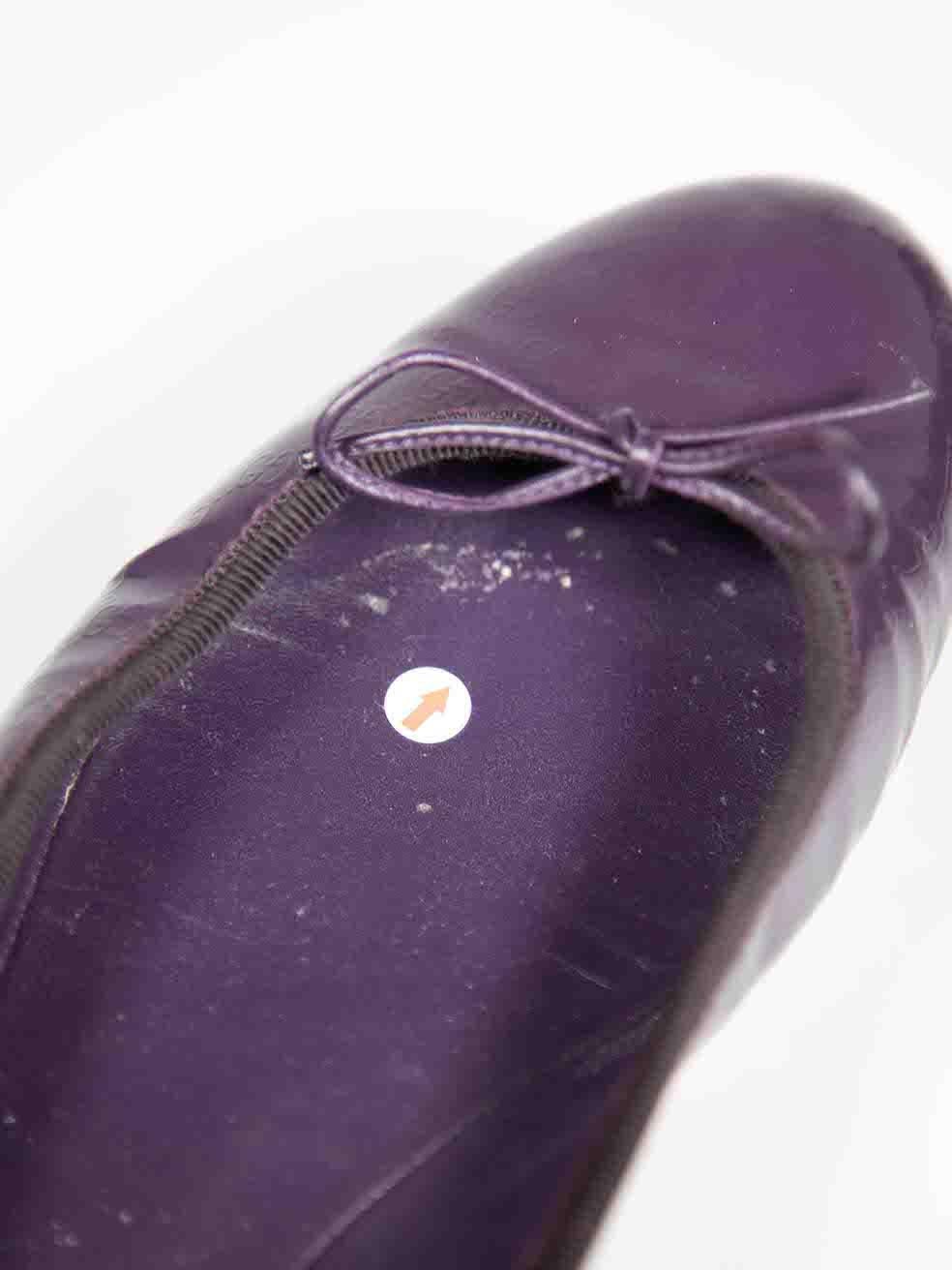 Gucci Purple Patent Micro GG Monogram Ballet Flats Size IT 41 1