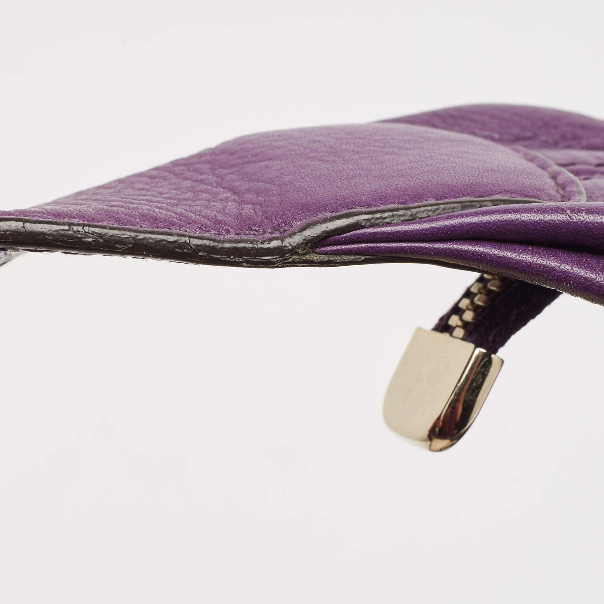 Gucci Purple Pebbled Calfskin Leather Soho Hobo 2