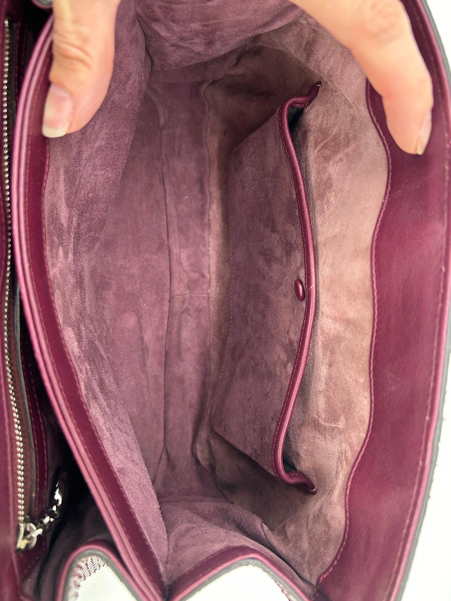 Gucci Purple Python Lady Lock Bag with Bamboo Handle For Sale 7