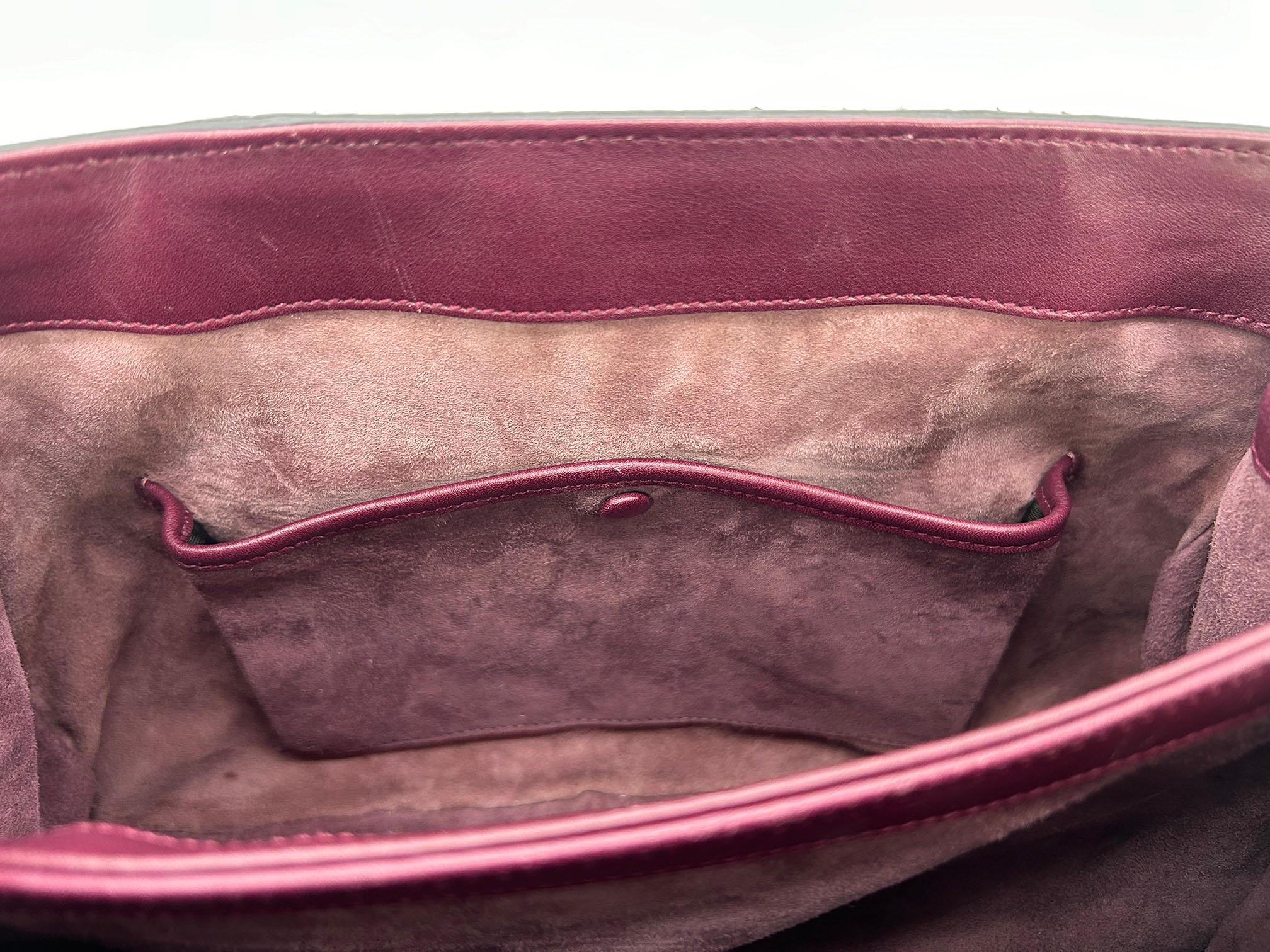 Gucci Purple Python Lady Lock Bag with Bamboo Handle For Sale 11