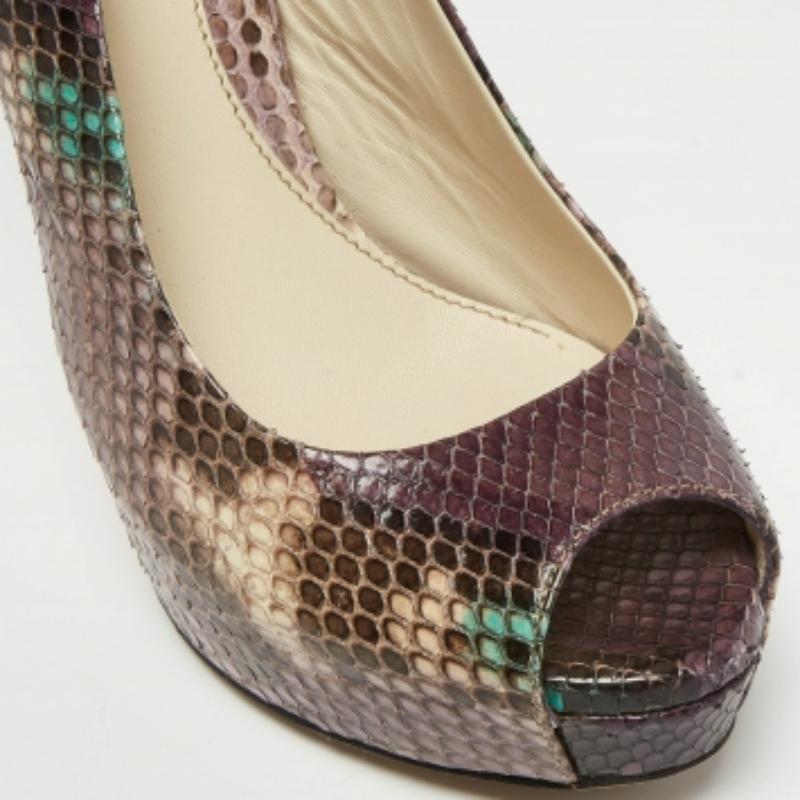 De las mujeres Gucci Bombas Slingback Sofia Pitón Morado Talla 37.5 en venta