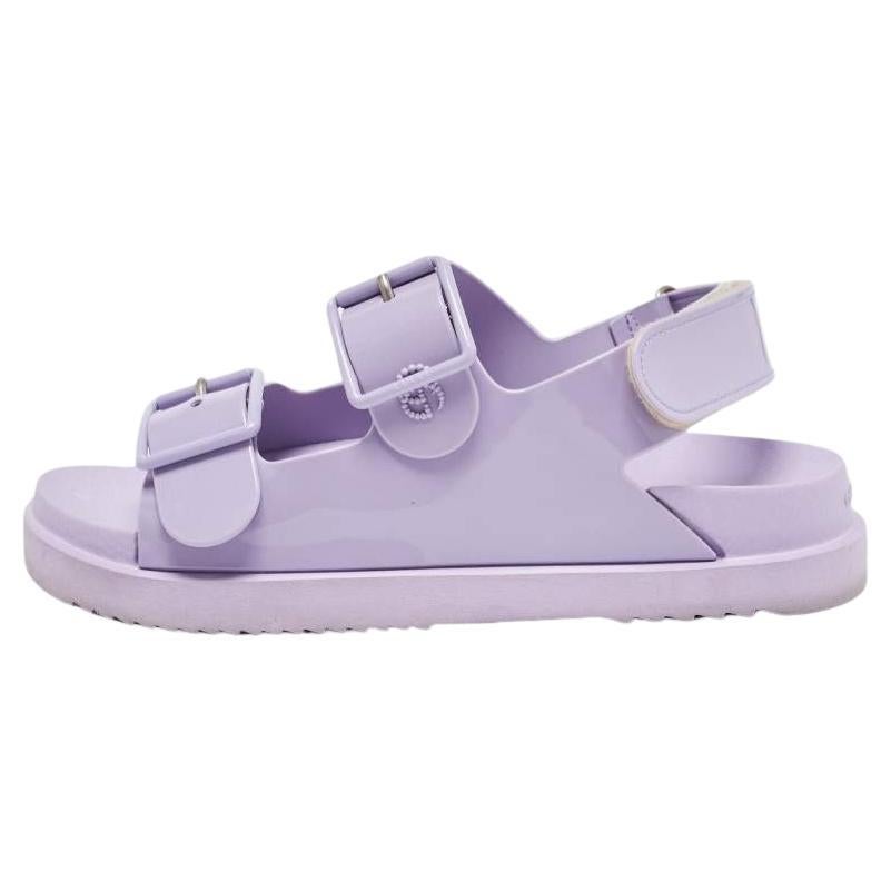 Gucci Purple Rubber Sandals Size 37