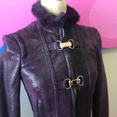 Gucci Purple Shearling Jacket  Frida Giannini