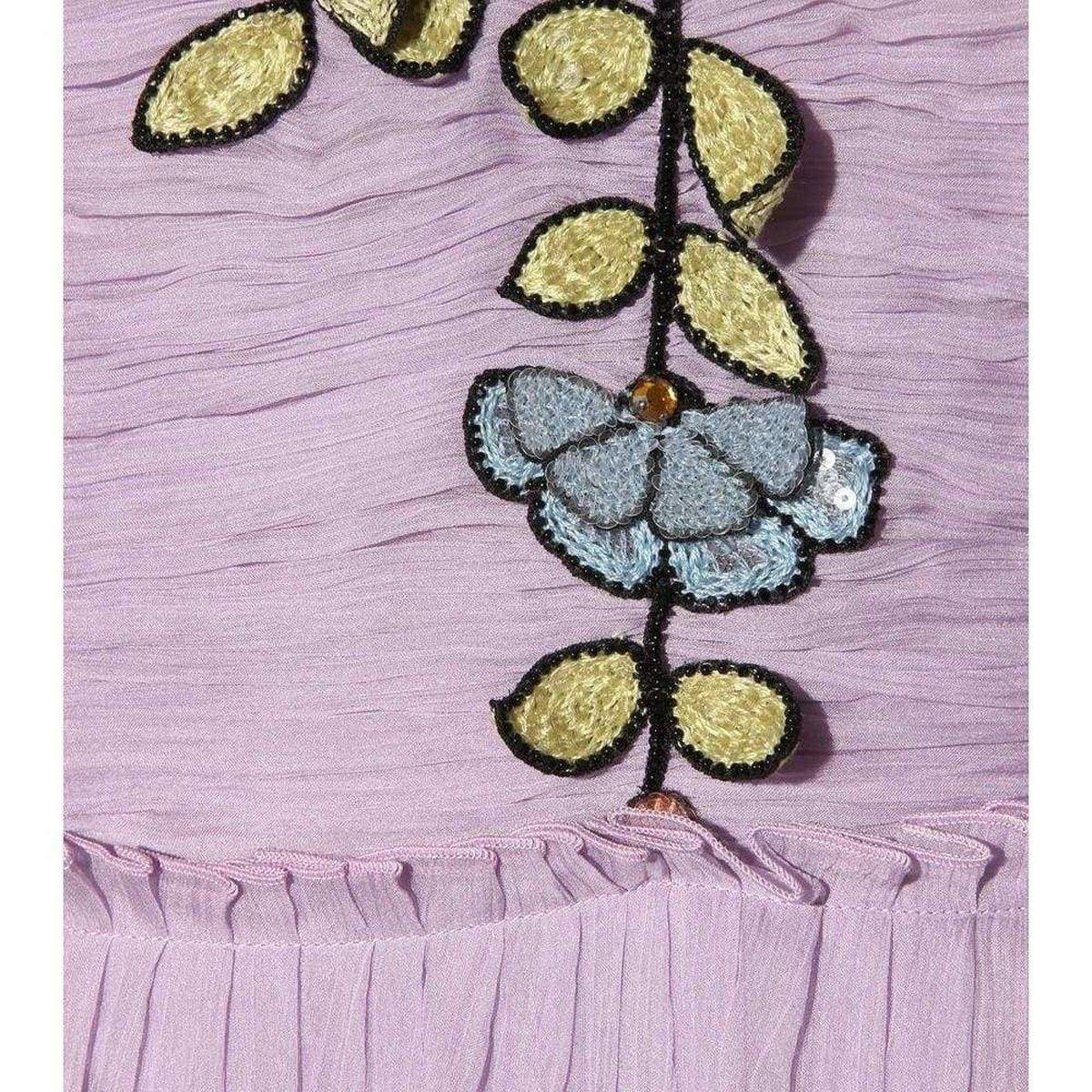 Women's Gucci Purple Silk Chiffon Embroidered Gown  IT38 US2