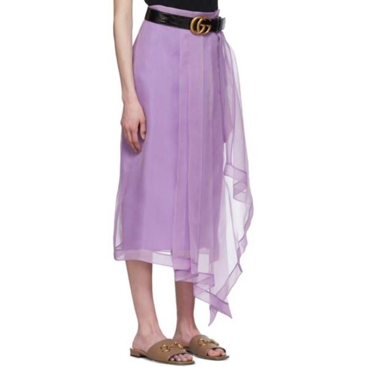 Gucci Purple Silk Organza Skirt IT38 US2 For Sale at 1stDibs | gucci ...