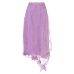 Falda de organza de seda morada Gucci  IT38 US2